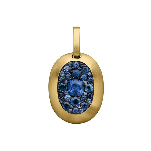 Shola Branson, Large Blue Sapphire Melange Pendant