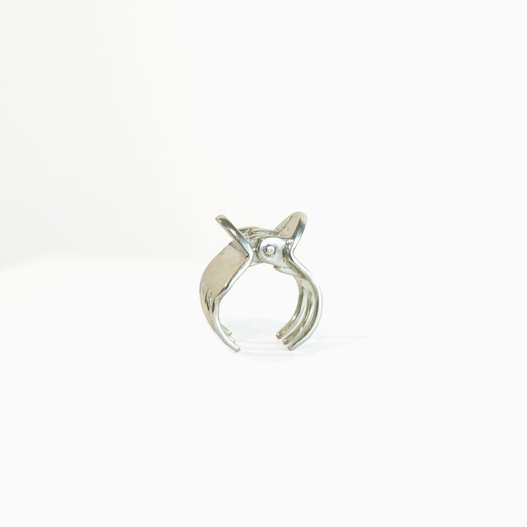 Conor Joseph, Silver Butterfly Clip Ring