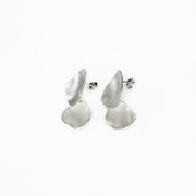 Shinta Nakajima, White Rose Double Earrings