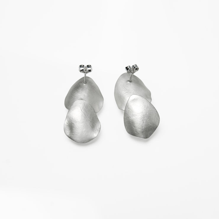 Shinta Nakajima, White Rose Double Earrings