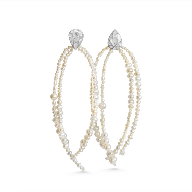 Matilde Mozzanega, Cast Gem Pearl Strand Earrings