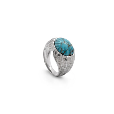 Charlotte Garnett, Bombe Ring Silver and Turquoise