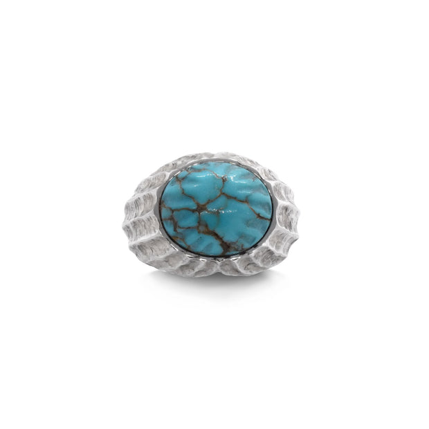 Charlotte Garnett, Bombe Ring Silver and Turquoise