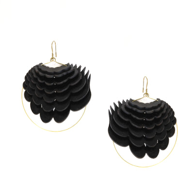 Kuniko Maeda, Black Feather Earrings